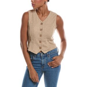 Knit Riot Womens  Sutton Soft Knit Vest, Brown